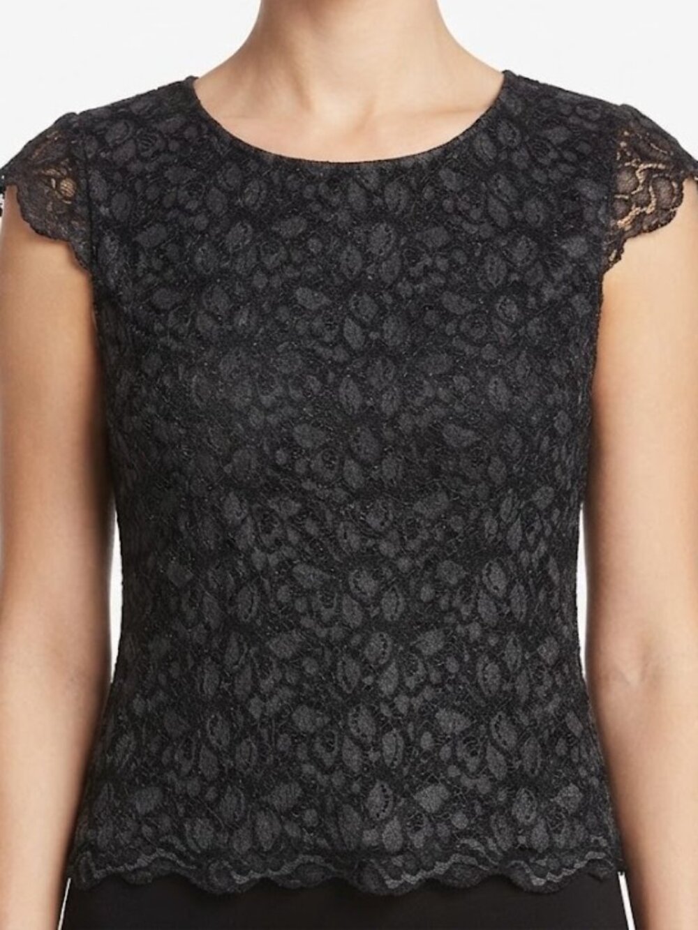 ARITZIA TALULA Black Lace Tank Top